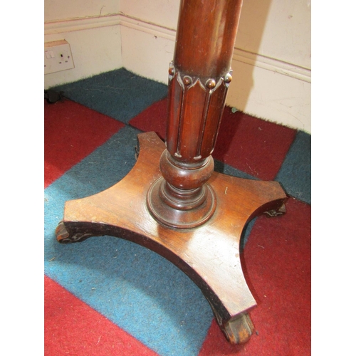 348 - William IV Mahogany Demi-Lune Side Table Well Carved Central Support above Scrolled Feet Approximate... 