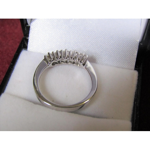 413 - 18 Carat White Gold Five Stone Diamond Ring Size K