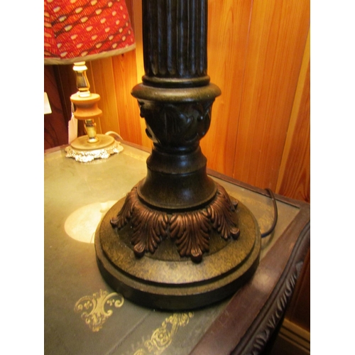 439 - Corinthian Column Table Lamp Electrified Working Order Approximately 22 Inches High