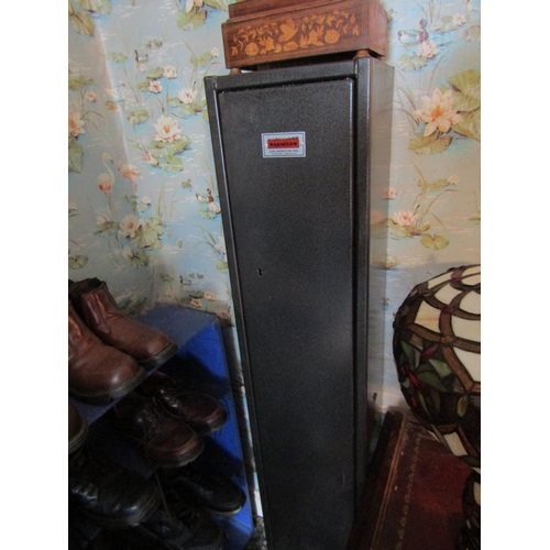 467 - Cast Metal Gun Cabinet by Warmflow Approximately 5ft 8 Inches High x 12 Inches Wide