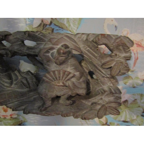 473 - Wall Carving Antique Approximately 18 Inches Wide x 5 Inches High