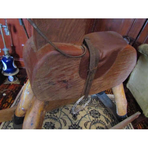 478 - Childs Rocking Horse with Saddle Approximately 4ft 6 Inches High