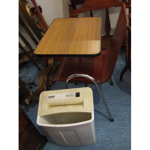 482 - Vintage Briefcase, Study Table with Chair, Paper Shredder and Filing Chest