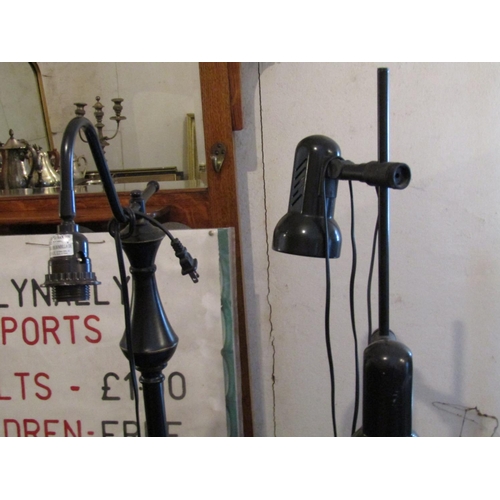 487 - Two Floor Lamps Electrified Working Order Tallest Approximately 5ft 6 Inches High