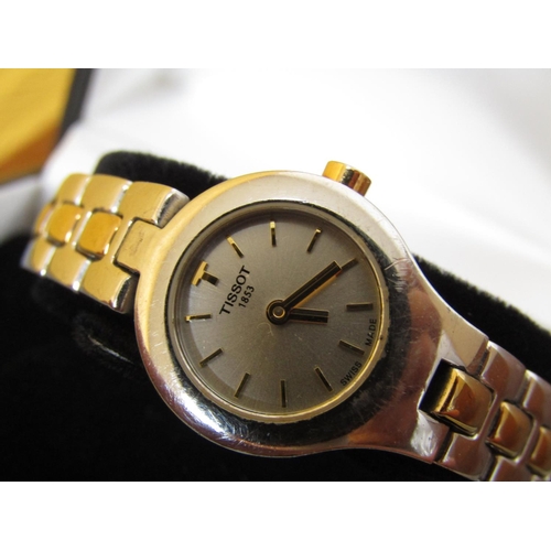 513 - Tissot Swiss Made Ladies Bimetal Wristwatch Good Original Condition with Presentation Box