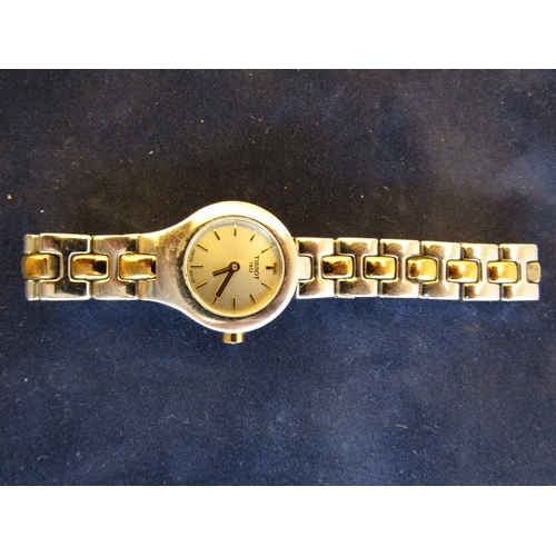 513 - Tissot Swiss Made Ladies Bimetal Wristwatch Good Original Condition with Presentation Box