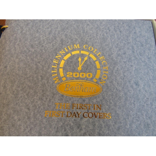 577 - Benham Silk Millennium Collection First Day Covers Album Completed Approximately 68 in Collection