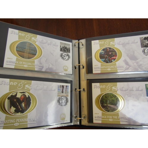 577 - Benham Silk Millennium Collection First Day Covers Album Completed Approximately 68 in Collection