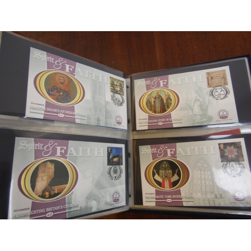 577 - Benham Silk Millennium Collection First Day Covers Album Completed Approximately 68 in Collection