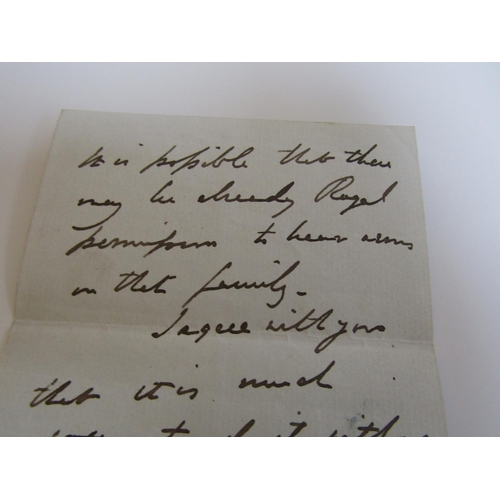 592 - Nineteenth Century Letter Handwritten Signed by the Duke of Wellington Approximately Letter Approxim... 