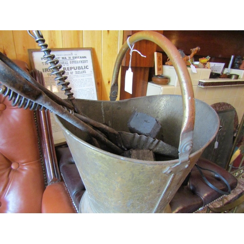 630 - Fire Bucket with Fire Implements