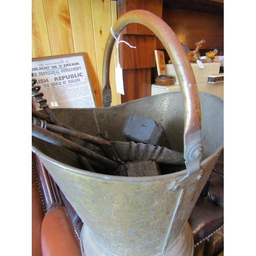 630 - Fire Bucket with Fire Implements