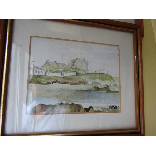 639 - Set of Four Irish School Watercolours by Elmes Each Signed Approximately 5 Inches High x 7 Inches Wi... 