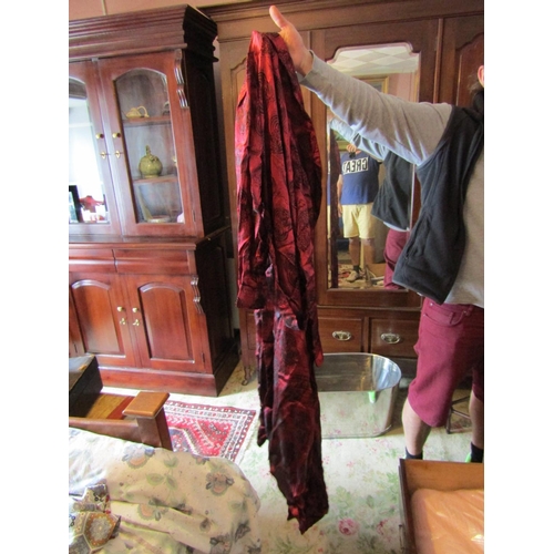 65 - Collection of Various Items including Silk and Cotton Hankerchiefs Gentleman's Ties and Silk Robe Qu... 