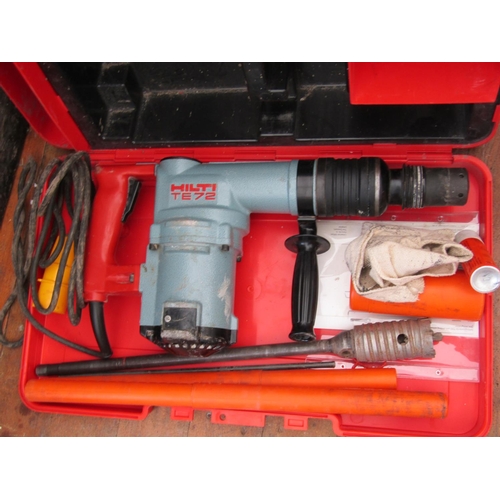 668 - Hilti Jack Hammer Hand Held with Case and Fittings