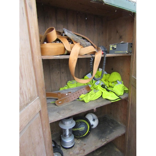 669 - Antique Pine Cupboard Twin Door Approximately 3ft 4 Inches Wide x 6ft 8 Inches High