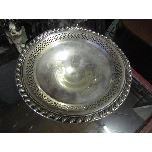 683 - Solid Silver Pedestal Form Taza or Bon Bon Dish Approximately 7 Inches High x 6 Inches Wide