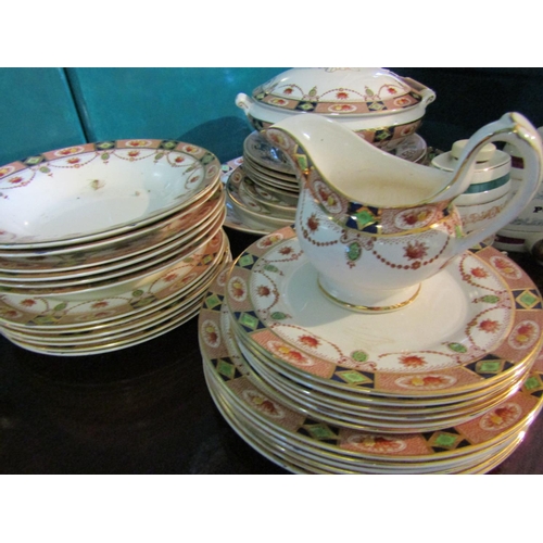 702 - Part Dinner Service Edwardian with Gilded Decoration Quantity As Photographed