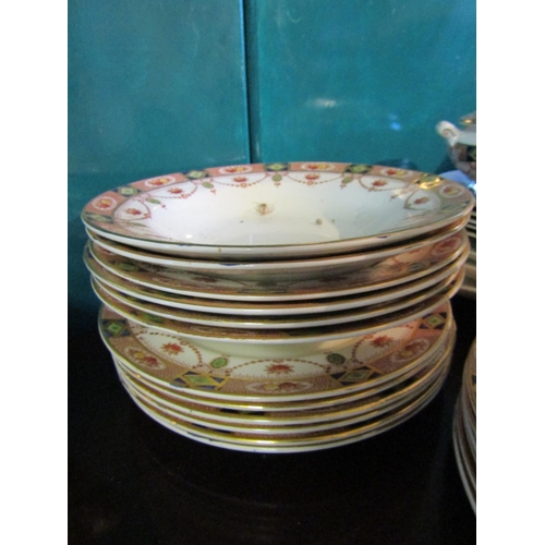 702 - Part Dinner Service Edwardian with Gilded Decoration Quantity As Photographed