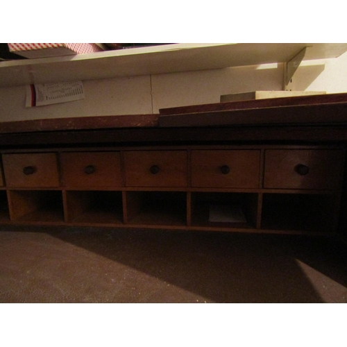 721 - Mahogany Office Desk with Pull Down Front Approximately 4ft Wide