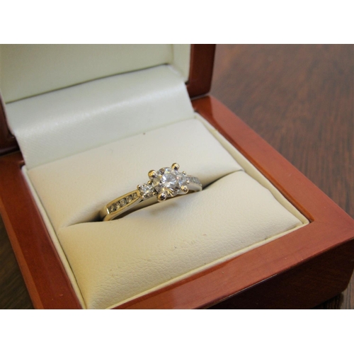 728 - Diamond Solitaire Ladies Ring Mounted on 18 Carat Yellow Gold Band Centre Stone Approximately 1 Cara... 