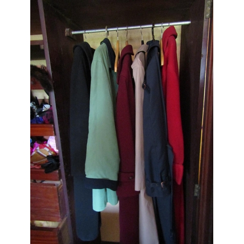 775 - Various Vintage Jackets contained within Wardrobe and Contents of Three Linen Shelves and Mink Stole