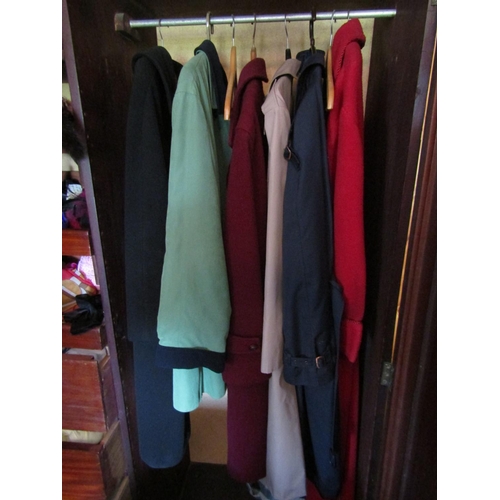 775 - Various Vintage Jackets contained within Wardrobe and Contents of Three Linen Shelves and Mink Stole