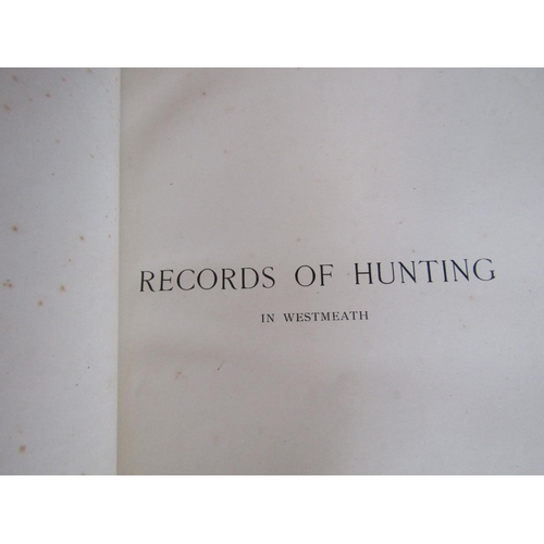 796 - History of Westmeath Hunting Hardback Volume Various Engravings contained within and Handwritten Let... 