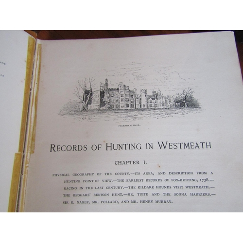 796 - History of Westmeath Hunting Hardback Volume Various Engravings contained within and Handwritten Let... 