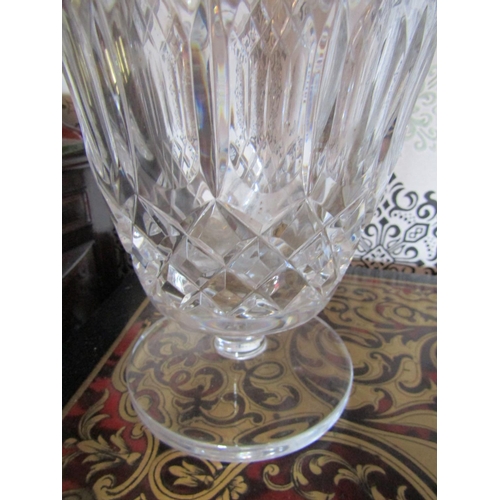 800 - Cavan Crystal Vase of Shaped Form with Original Sticker Approximately 12 Inches High