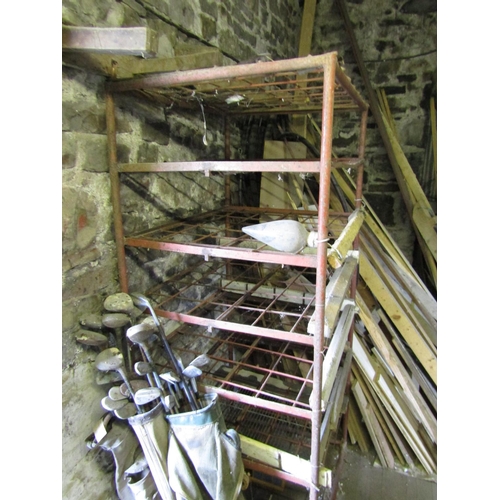 847 - Old Cast Metal Drying Shelves Various Layers Approximately 6ft 8 Inches High x 2ft 6 Inches Wide