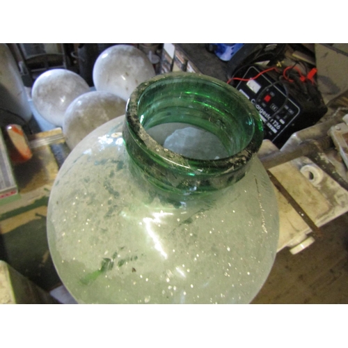 849 - Vintage Green Glass Jar Approximately 16 Inches High