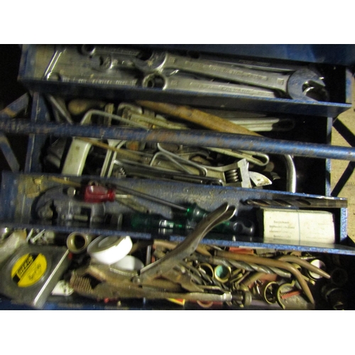 860 - Metal Toolbox with Contents As Photographed