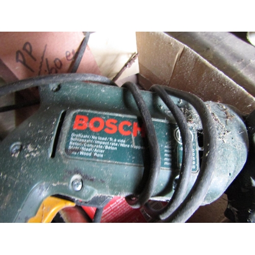 874 - Bosch Drill and Parkside Drill with Box of Various Fittings