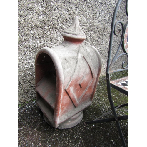 901 - Antique Earthenware Chimney Top with Louvre Openings Approximately 24 Inches High