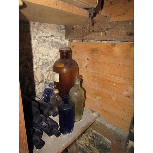 927 - Large Quantity of Chemist Bottles contained within Side Store Shed Quantity As Photographed