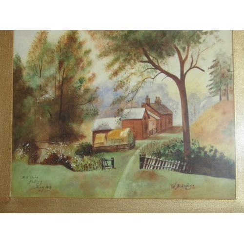 932 - William Aldridge Farmstead Watercolour Approximately 10 Inches High x 12 Inches Wide