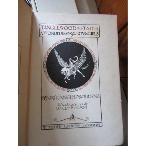 946 - Two Antiquarian Volumes The Hungarian Fairy Book and Tanglewood Tales Both Illustrated by Willy Poga... 