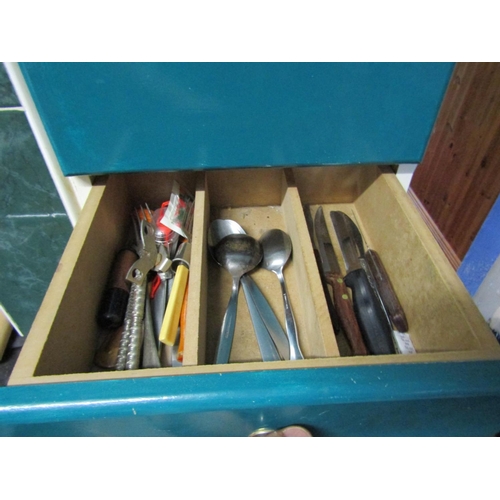 950 - Contents of Six Kitchen Cupboards and Three Drawers As Photographed Various Items Including Cutlery ... 