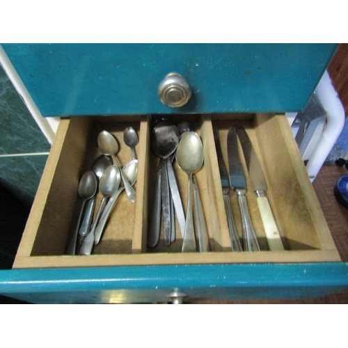 950 - Contents of Six Kitchen Cupboards and Three Drawers As Photographed Various Items Including Cutlery ... 