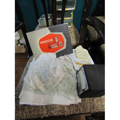 951 - Quantity of Linens, Napkin Holder and Worcester Placemats