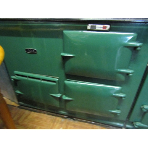 989 - Large Dark Green Oil Fuel AGA Approximately 5ft 6 Inches Wide