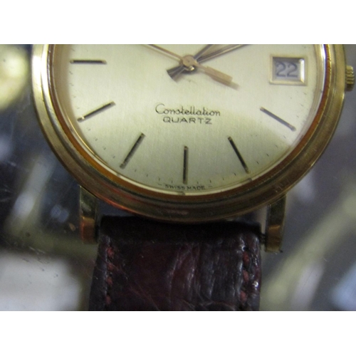 1936 - Omega Gentleman's Wristwatch on Original Leather Strap with Date Aperture