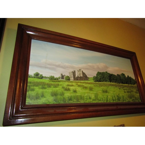 1937 - Terry O'Connell Fore Abbey Co. Westmeath Oil on Canvas Signed Approximately 12 Inches High x 32 Inch... 