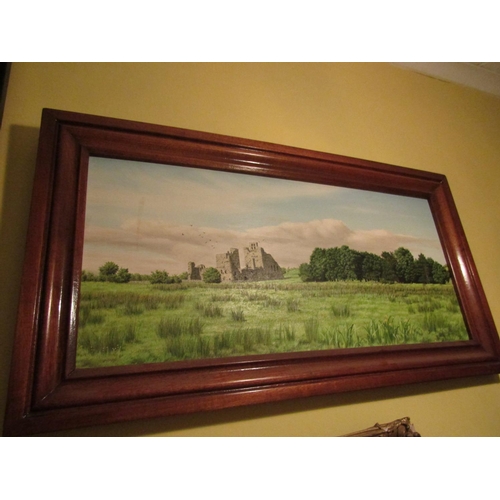 1937 - Terry O'Connell Fore Abbey Co. Westmeath Oil on Canvas Signed Approximately 12 Inches High x 32 Inch... 