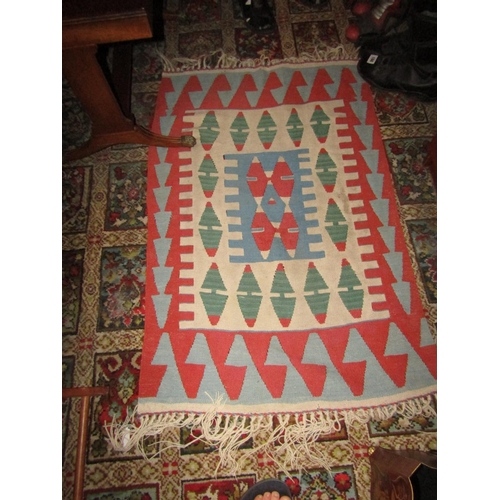 1939 - Rug Geometric Design 4ft 6 Inches Long x 3ft Wide Approximately