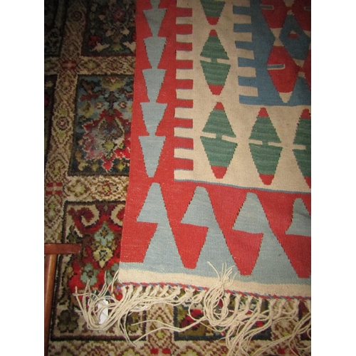 1939 - Rug Geometric Design 4ft 6 Inches Long x 3ft Wide Approximately