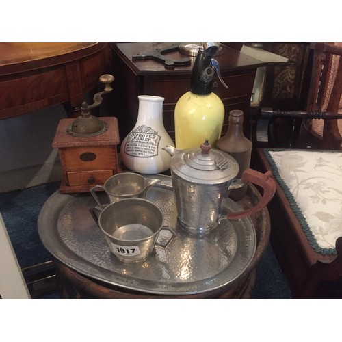 1917 - Various Items Including Improved Victorian Inhaler Porcelain, Edwardian Coffee Grinder and an Anglo ... 