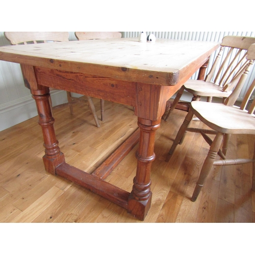 110 - Antique Pine Kitchen Table of Good Construction Approximately 5ft 6 Inches Long x 3ft Wide