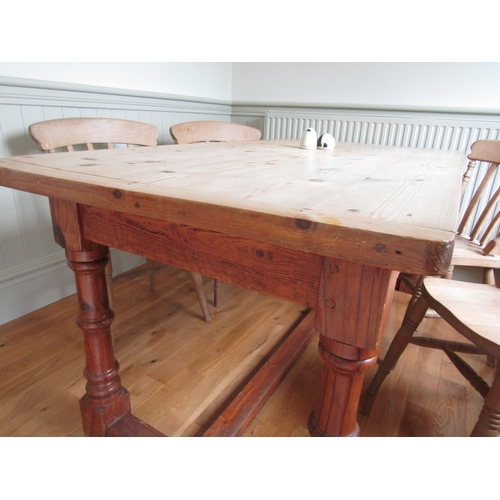 110 - Antique Pine Kitchen Table of Good Construction Approximately 5ft 6 Inches Long x 3ft Wide